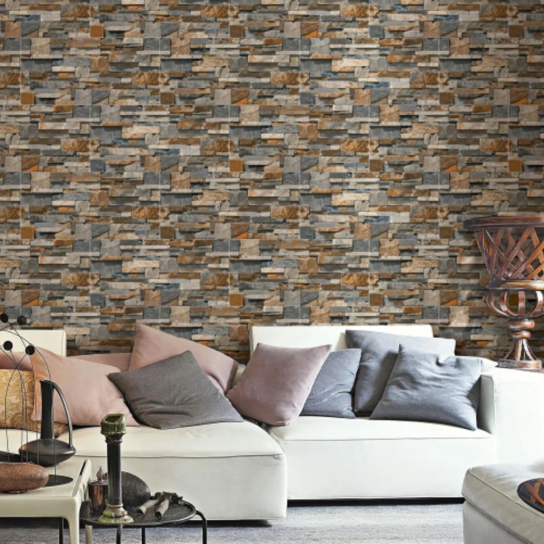 Tera Natural Metrix Stone Pattern Elevation Tiles - My Home Studio